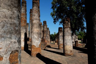 Sukhothai tarihi Park Tayland eski şehir antik