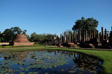 Sukhothai tarihi Park Tayland eski şehir antik 