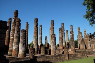 Sukhothai tarihi Park Tayland eski şehir antik 