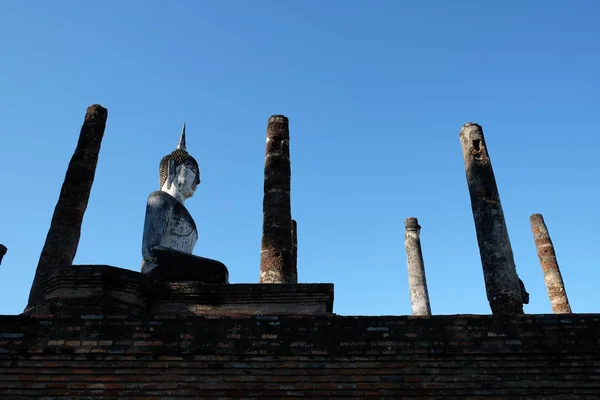 Sukhothai tarihi Park Tayland eski şehir antik — Stok fotoğraf