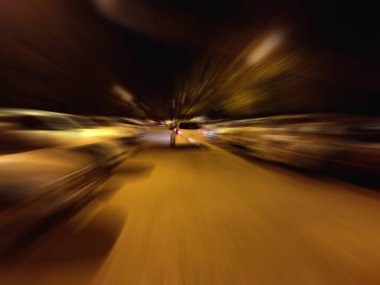 Soyut bulanıklık gece açık otopark
