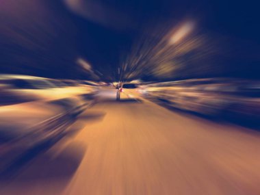 Soyut bulanıklık gece açık otopark