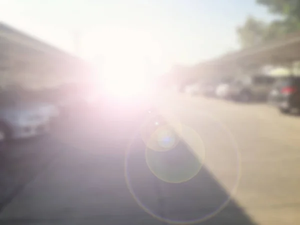 Abstract blurred image of Car parking in car park on daytime — Stock Photo, Image