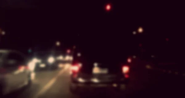 Bakgrund oskärpa natt bilköer traffic hastighet — Stockfoto