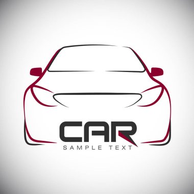 soyut araba sporu yarış vektör logosu şablonu