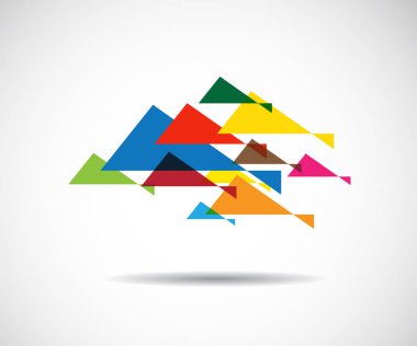 Birlikte renkli balıklar - vektör grafik. Bu logo modern geçici.