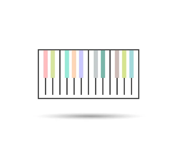 Piano billentyűzetek logó vektor illusztrációk eps — Stock Vector