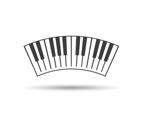 ピアノキーボードのロゴベクトルイラストEPS — ストックベクタ