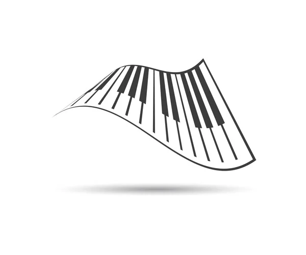 Teclados de piano logo vector ilustraciones eps — Archivo Imágenes Vectoriales