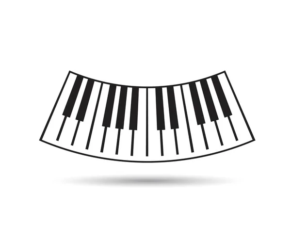 Teclados de piano logo vector ilustraciones eps — Archivo Imágenes Vectoriales