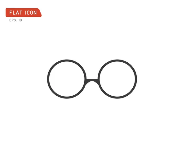 İnek gözlüğü simgesi, retro logo vektör illüstrasyonu — Stok Vektör