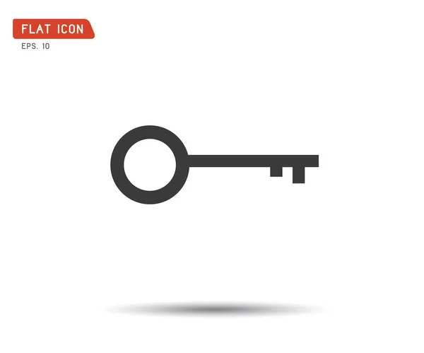 Key Icon piatto, logo stile classico, illustrazione vettoriale — Vettoriale Stock