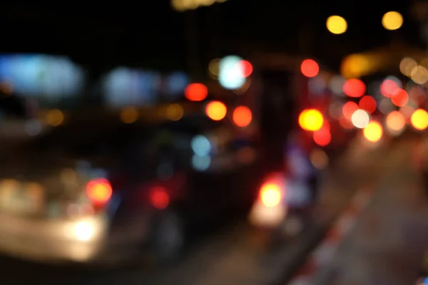 Abstract Traffico di auto di notte. Mozione offuscata. Quale città urbana — Foto Stock