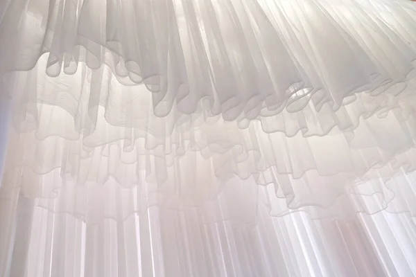White curtain, room background — Stock Photo, Image