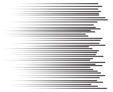Hız çizgileri Uçan parçacıklar Kusursuz desen, Manga grafik deseni ile savaş, beyaz arkaplanda çizgi roman hızı yatay çizgileri