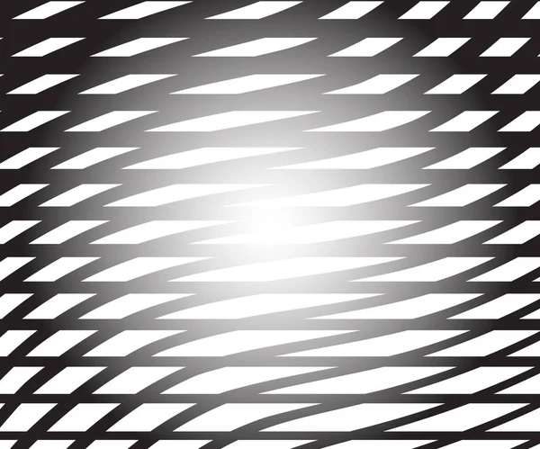 Opart Design Optique Rayures Mobiles Noir Blanc — Image vectorielle