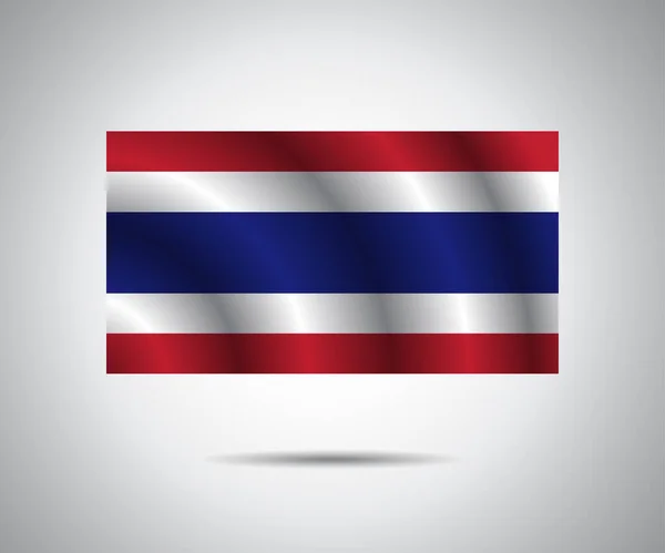 Thajsko Národní Vlajka Mává — Stockový vektor