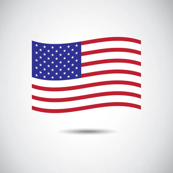 Ilustración Del Vector Bandera Americana — Vector de stock