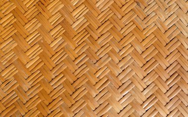 Rattan dokusu, el işi bambu dokuma arkaplanı.