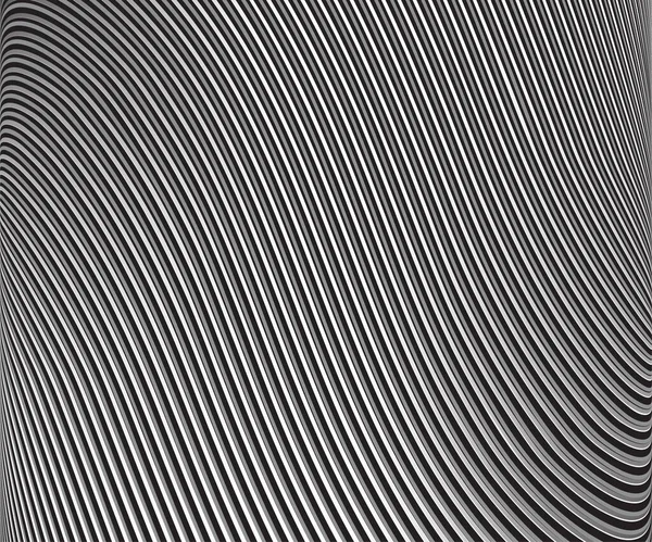 Изогнутые Линии Монохромный Полутоновый Черно Белый Геометрический Узор Тонкие Полосы — стоковый вектор