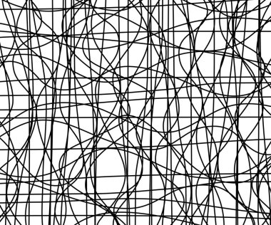 El çizgileri olan soyut çizgi deseni. Dalgalı çizgili vektör çizimi