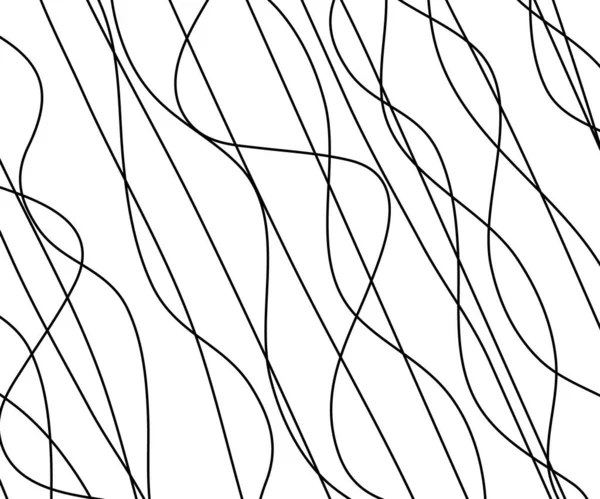 Modèle Abstrait Ligne Avec Des Lignes Dessinées Main Illustration Vectorielle — Image vectorielle