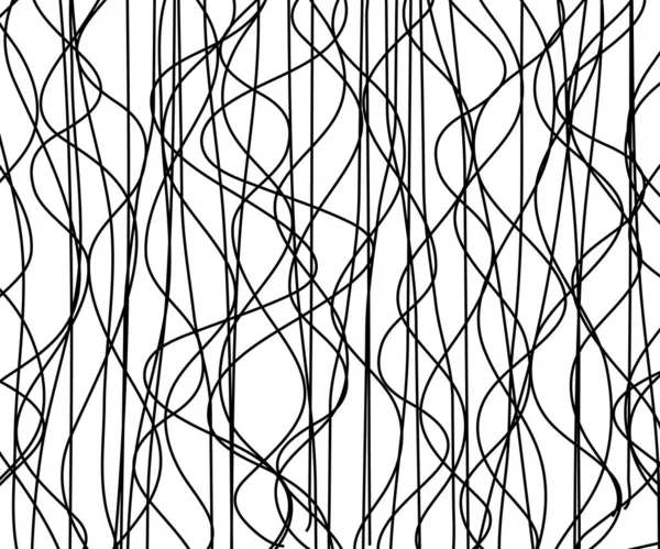 Modèle Abstrait Ligne Avec Des Lignes Dessinées Main Illustration Vectorielle — Image vectorielle