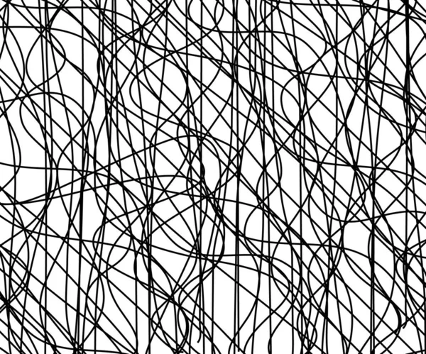 Modèle Abstrait Ligne Avec Des Lignes Dessinées Main Illustration Vectorielle — Image vectorielle