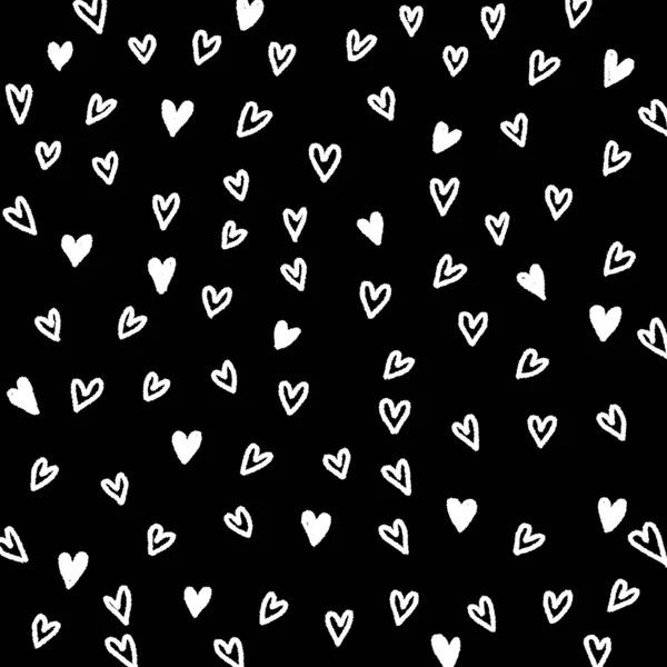 Heart Shape Frame Brush Painting Isolated White Background Hand Drawn — Stock Photo, Image