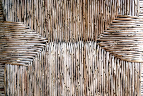 Woven Bamboo Pattern Closeup Bakground — Stock Photo, Image