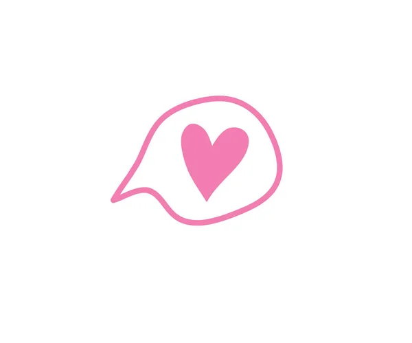 Heart Speech Bubble Icon Vector Illustration — Stock Vector