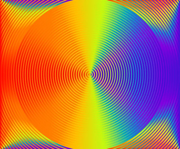 Regnbågens Färger Koncentriska Cirkel Element Bakgrunder Abstrakt Cirkelmönster Färgglada Banner — Stock vektor