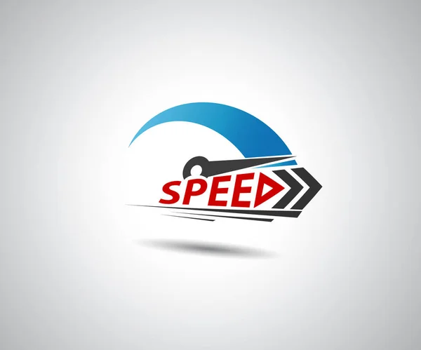 Prędkość Wektor Logo Wyścigowe Wydarzenie Głównych Elementów Prędkościomierza Modyfikacji — Wektor stockowy