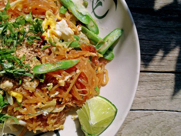 Thai Fried Noodles Pad Thai Fried Roasted Thailand Style Original — стоковое фото