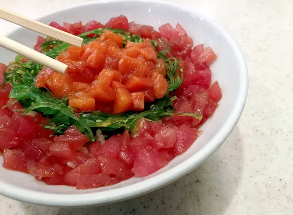 Salmon Rice Japanese Food — Stock Photo, Image