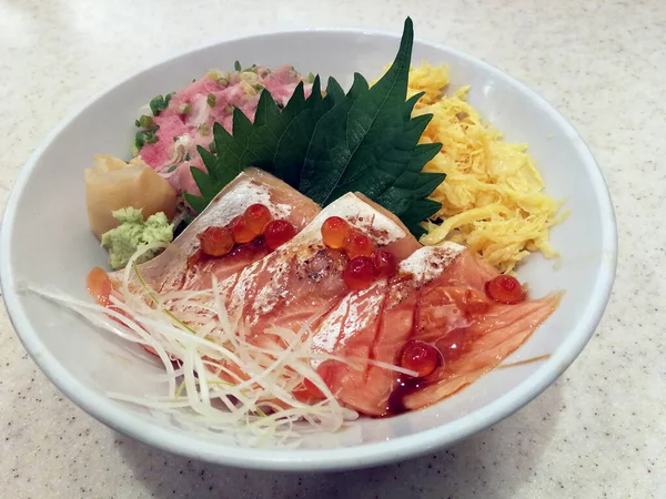 Grilled Salmon Rice Japanese Food — Stock Photo, Image