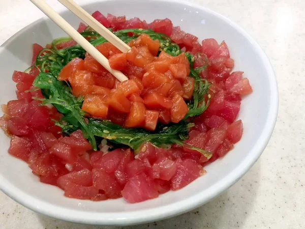 Salmon Rice Japanese Food — Stock Photo, Image