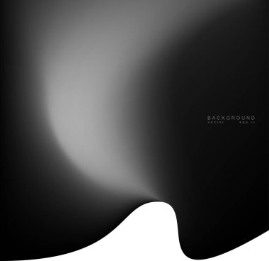 Siyah ipek kumaş dalga arkaplanı. Soyut vektör dalgası