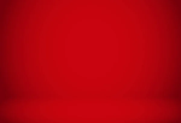 Prázdné Červené Barvy Studio Pokoj Luxusní Zázemí Abstraktní Gradient Červená — Stockový vektor