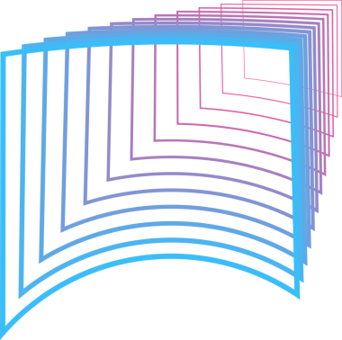 Kare gradyan mavi ve pembe çerçeve, pankart, marka, logo veya sembol