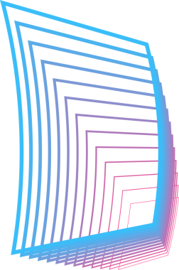 Kare gradyan mavi ve pembe çerçeve, pankart, marka, logo veya sembol