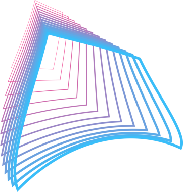 Kare gradyan mavi ve pembe çerçeve, pankart, marka, logo veya sembol