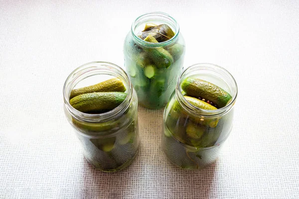 home canning homemade canned cucumbers salted