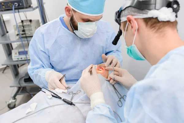 Blepharoplasty Plastic Surgery Operation Correcting Defects Deformities Disfigurations Eyelids Aesthetically — Stock Photo, Image
