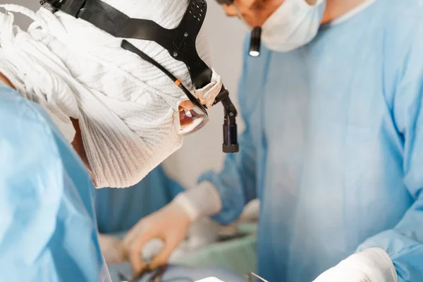 Хірург Фари Виконує Пластичну Операцію Медичній Клініці Операція Корекція Пластику — стокове фото