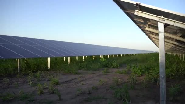 Zonnepanelen Elektriciteit Duurzaamheid Van Planeet Groene Energie Voor Thuis Handel — Stockvideo