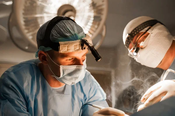 Хірурги Фари Роблять Пластичну Операцію Медичній Клініці Операція Корекція Пластику — стокове фото
