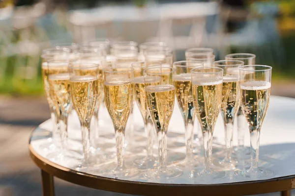 Lusso Champagne Zona Benvenuto Catering Riunioni Lavoro Ristorazione Premium Ricchi — Foto Stock