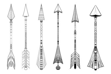 Arrow Clip art Set in Vector on White Background clipart