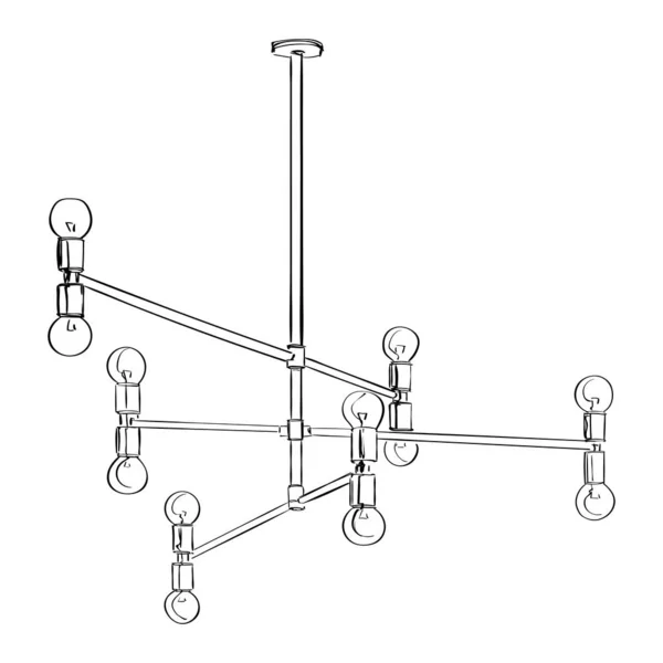 Illustration de croquis de lampe vectorielle — Image vectorielle